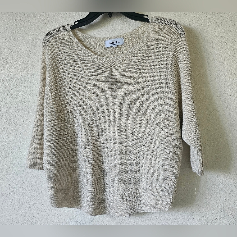 Isabela D. Women's Made in Italy Casual 3/4 Sleeves Long Sweater size Medium. - Picture 2 of 10